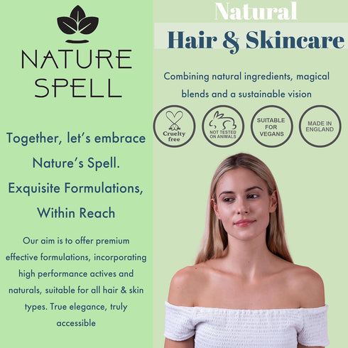 Nature Spell Hair Shampoo for Growth, Infused with Ayurvedic Herbs, Vegan & Sulphate-Free, 10.14 Fl Oz