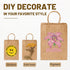 Gift Bags 8.25"X5.9 "X3.15" 100pcs Brown Paper Bags with Handles, Kraft Paper Bags for Small Business, Wedding Party
