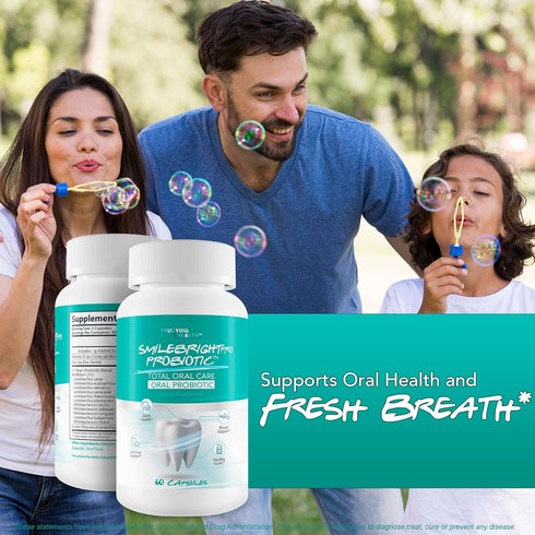 Smile Bright Pro - Total Oral Care Oral Probiotic, Gum Health Probiotics for Teeth, Oral Probiotics for Bad Breath &