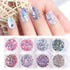 Holographic Nail Glitter Flakes - Mermaid Powder Nail Art Decorations and 3D Sequins for DIY Manicure