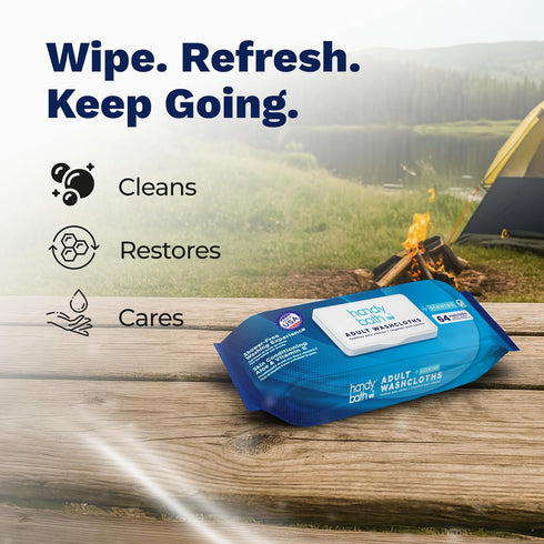 Wipes for Adult - Extra Large WashCloth, Unscented, Rinse-Free - Soft, Gentle for Sensitive Skin, Senior, Post-Surgery