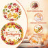 Temicle 96 Set 24 Pieces Fall Leaves Thanksgiving Tableware Autumn-Themed Disposable Party Supplies with Paper Plates