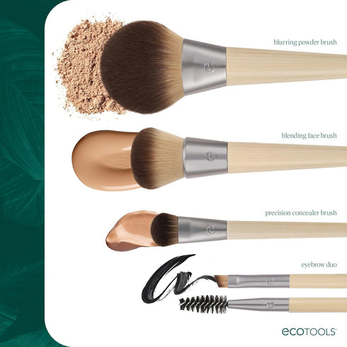 EcoTools Blurring Powder Makeup Brush, Large Fluffy Brush for Loose & Pressed Powder, Eco Friendly & Vegan