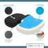 Tailbone, bonmedico Orthopedic Seat Cushion X-Large Gel Memory Foam Chair Cushion for Sciatica & Lower Back Relief