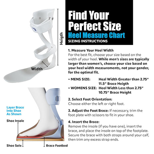 AFO Drop Foot Brace - Swedish Ultra Lock Lightweight Brace for Walking, Drop Foot, Men, Left