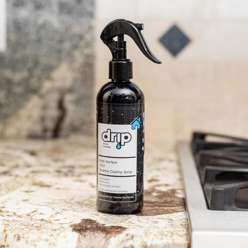 Drip Home Ceramic Spray Coating Kit - 10oz Spray Bottle - Kitchen & Bath - Stainless Steel - Adds Depth, Gloss, and Repels All Liquids!