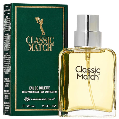 PB ParfumsBelcam Classic Match Green Eau De Toilette Spray for Men, Fresh Chypre Cologne, 2.5 Fl Oz
