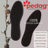 Pedag Summer Terry Cotton Sockless Insoles - Barefoot Insert, Washable, US Men 11/EU 44, Black