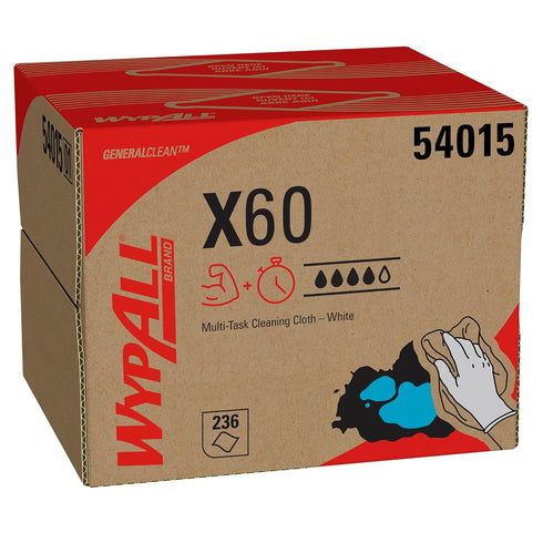 WypAll GeneralClean X60 Multi-Task Cleaning Cloths, Strong and Absorbent Towels, 252 Sheets/Box