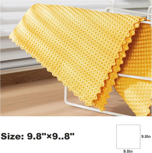 JOYMOOP Microfiber Cleaning Cloth, Reusable Absorbent Kitchen Dish Cloth, Waffle Weave 5 Pack, Mixed Color