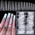 LoveOurHome XL Coffin Acrylic Nail Tips - 240pc Ballerina Shaped Full Cover Artificial Fingernails for Nail Extension