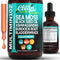Clean Nutraceuticals Sea Moss Liquid Drops with Black Seed Oil, Ashwagandha, Burdock Root & Bladderwrack - Organic