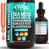 Clean Nutraceuticals Sea Moss Liquid Drops with Black Seed Oil, Ashwagandha, Burdock Root & Bladderwrack - Organic