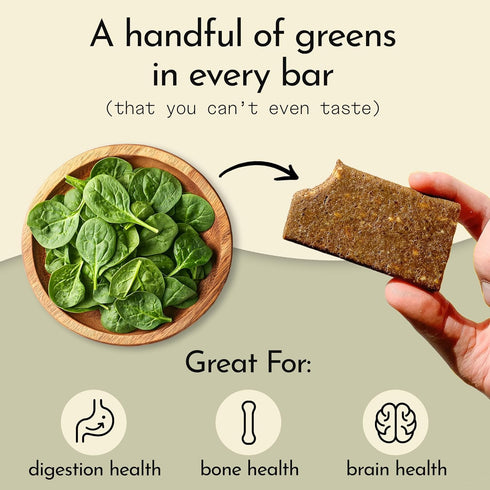 Pack, 8 SEND Bars Plant-Based Vegan Healthy Protein Bars, With Greens (Variety Bars) Only Real Ingredients, Zero Added