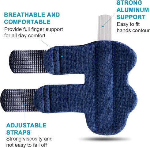 Trigger Finger Splints, Finger Brace for Pain Relief, Sport Injuries, Basketball, Senior Tendon Release, Blue