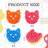 6 Pcs Cat Dual Sided Scrub Sponge Cleaning Sponges Cute Temperature Sensitive Dish Sponges for Washing Dishes Non Scratch Household Multi Use Sponges Scrubber for Kitchen, 3 Colors by FillTouch