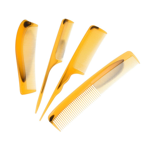Kare & Kind 10 pcs Plastic Combs, Fine, Coarse, Wide Toothed, All-Purpose for Hairstyling and Grooming