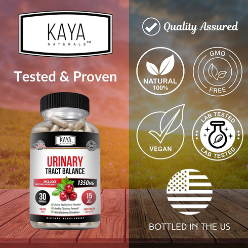 Kaya Naturals D-Mannose - Urinary Tract Cleanse & Bladder Health - Made with Cranberry, Hibiscus & Dandelion Root