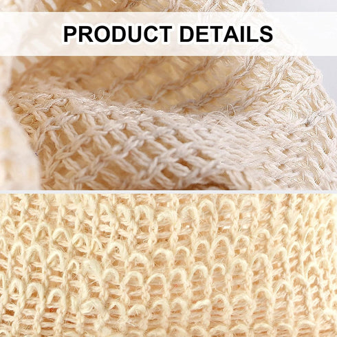 Soap Bag, Natural Sisal Pouch for Exfoliating Foaming and Drying Soap, 4 Pack Plastic-Free Holder for Shower