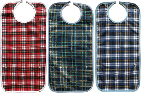 pegirra Eating,30" 19.5"Large disabled(3 Pack) Adult Bibs for x Feeding Adult Bibs,Reusable Washable Dining Clothing