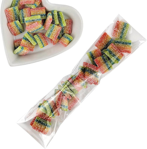 100 Pcs Cellophane Bags, 2x10 Inches Self Sealing Treats Bags for Pretzels, Candies, Snacks, and Cookies