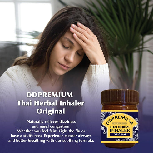Pack 3 Herbal Inhaler with Menthol & Essential Oil - Natural Thai Inhaler for Enhanced Breathing, Promotes Clearer