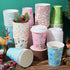 Pascliyna 100 Set 12oz, 5 Christmas Coffee Paper Cups with Lids Bulk Disposable Colorful Party Cups, Styles Xmas