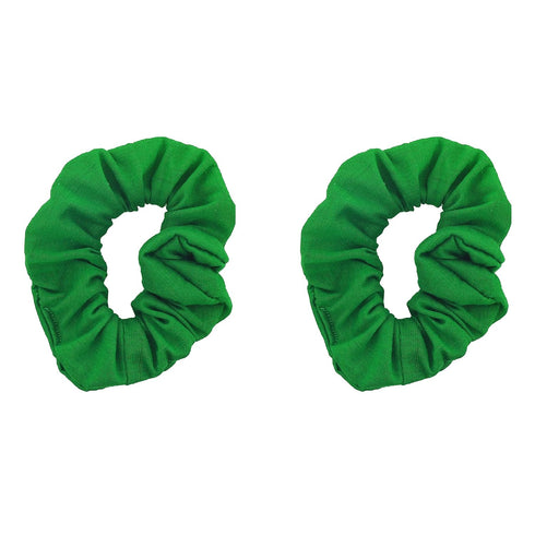 Set of 2 Solid Scrunchies in Green
