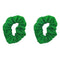 Set of 2 Solid Scrunchies in Green