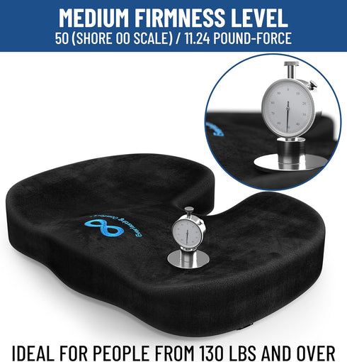 Everlasting Comfort Doctor Recommended Memory Foam Seat Cushion for Office Chairs - HSA FSA Eligible Tailbone Pain