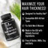 11-in-1 Vegan Hair Growth Vitamins for Thinning & Brittle Hair, Advanced Vitamin Complex with Biotin
