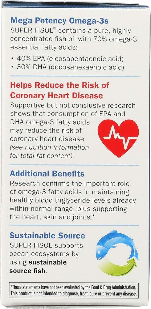 Nature's Way Super Fisol Fish Oil, Supports Heart and Joint Health*, 90 Softgels