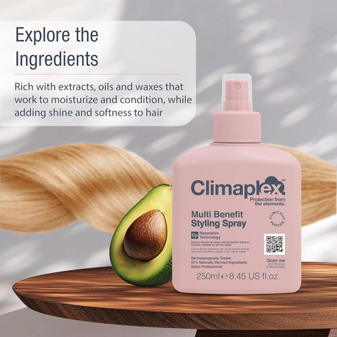 Multi Benefit Styling Spray, Anti-Humidity Frizz Control, Infused with Coconut, Avocado & Shea Butter