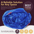 PAMI Recycling Tall 13-Gallon Kitchen Drawstring Trash Bags, Extra-Strong Plastic Garbage Bags, Blue 35 Pack