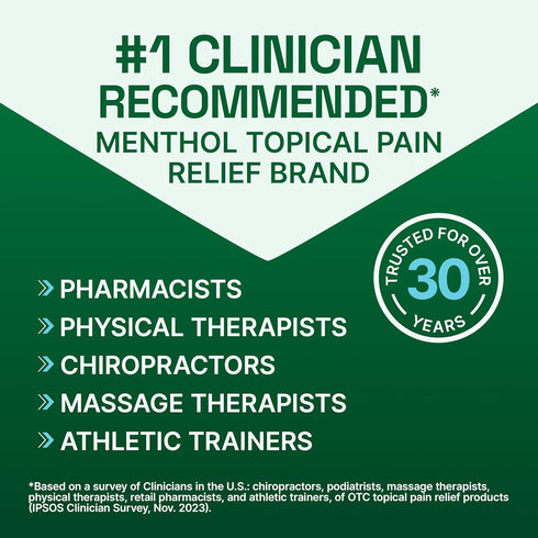 Biofreeze Menthol Pain Relieving Foam, 3 FL OZ for Sore Muscles, Arthritis, Backaches, Joint Pain, Fast Drying