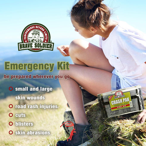 Cyclist First Aid Kit – Antiseptic Ointment, Bandages, Pain Relief for Cuts, Scrapes, Burns