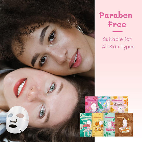 ZealSea Sheet Mask Skin Care (Pack of 14), Hydrate, Brighten, Moisturize for All Skin Types