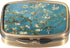 Dynippy Pill Case with Mirror, Retro Pocket 2 Compartment Medicine Case for Travel and Purse