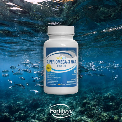 Super Omega-3 Max Fish Oil, 2400 mg Omega 3, High Potency with EPA and DHA, Lemon Flavor, 30 Servings