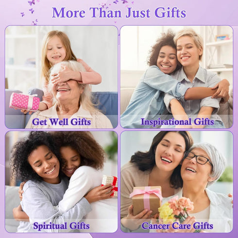 Package SmileBelle Get Well Gifts for Women After Surgery, Healing Bracelets as Inspirational Gifts Amethyst Bracelet