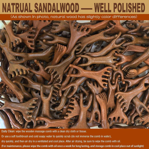 Sandalwood Scalp Gua Sha & Massage Comb - Relaxation Tool