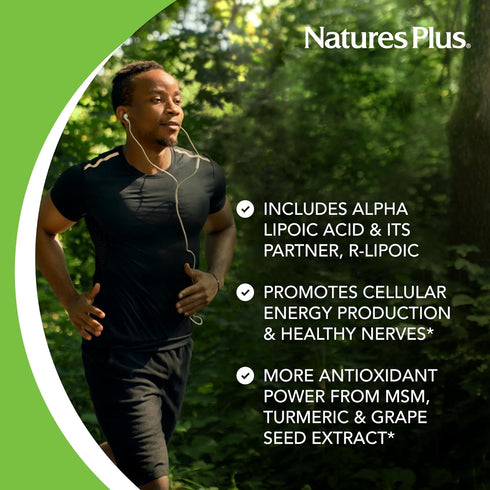 Ultra Lipoic Natures Plus - 60 Bi-Layered Mini-Tabs, Supports Free Radical Defenses, Gluten Free, 30 Servings