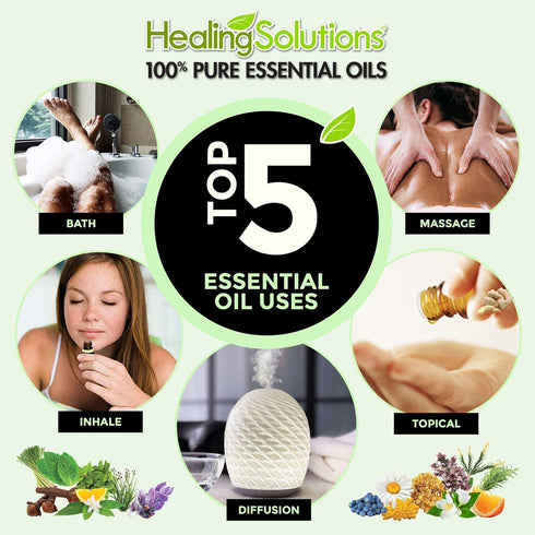 Healing Solutions Oils - 0.33 oz Helichrysum Essential Oil - Organic, Undiluted for Skin, Diffuser