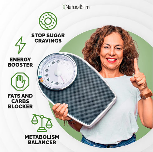 NaturalSlim Crave Control Appetite Suppressant - Food & Sugar Craving Suppressant with L glutamine, 180 Capsules