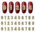 WOKOTO 30pcs Gold Number Nail Charms (0-9), 3D Nail Art Charms for Acrylic Nails, Alloy Nail Gems