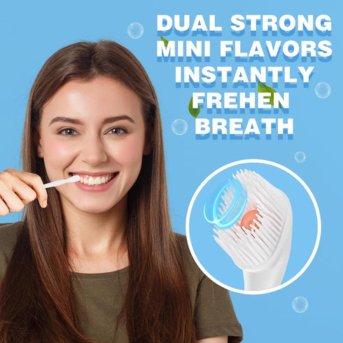 Disposable Mini Toothbrush Travel Toothbrushes with Toothpaste, Portable Peppermint, 120pcs, 5 Packs