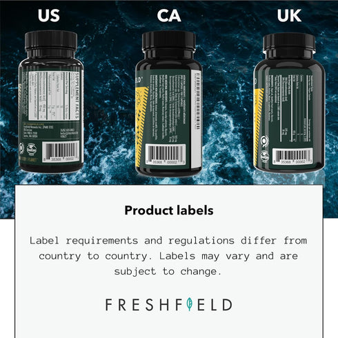 Freshfield Vegan Omega 3 DHA: Algae Oil, Plant Based Omega for Heart, Brain, Joint Health, No Heavy Metals