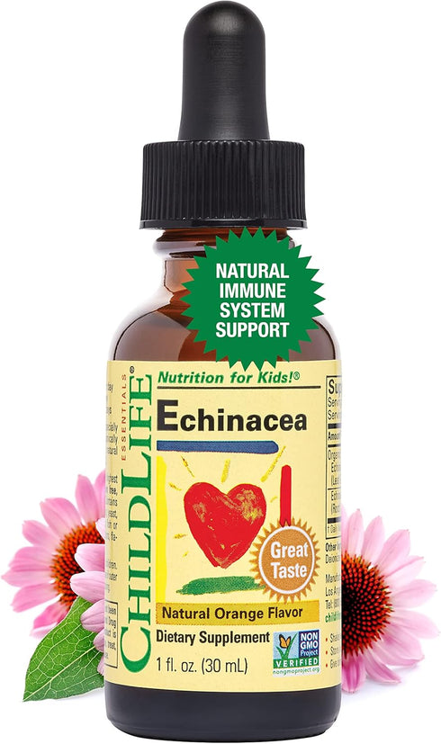 CHILDLIFE ESSENTIALS Liquid Echinacea for Kids: All-Natural Immune Booster, Gluten-Free, 1-Ounce Bottle