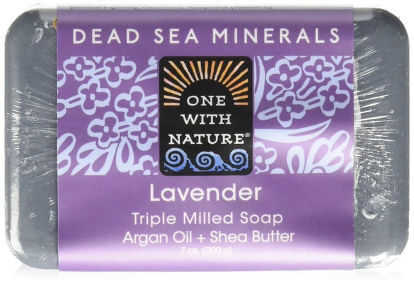 One With Nature Dead Sea Mineral Soap, Lavender, 7 Ounce
