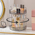 Rotating Makeup Organizer for Vanity, 2 Tier High-Capacity Skincare Clear Make Up Storage, 360 Spinning Cosmetic